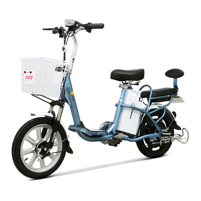 小刀電動(dòng)車 青檸36v10ah鋰電池電動(dòng)自行車助力車可拆卸電池盒代步車電瓶車 電鍍銀藍(lán)